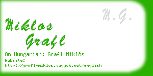 miklos grafl business card